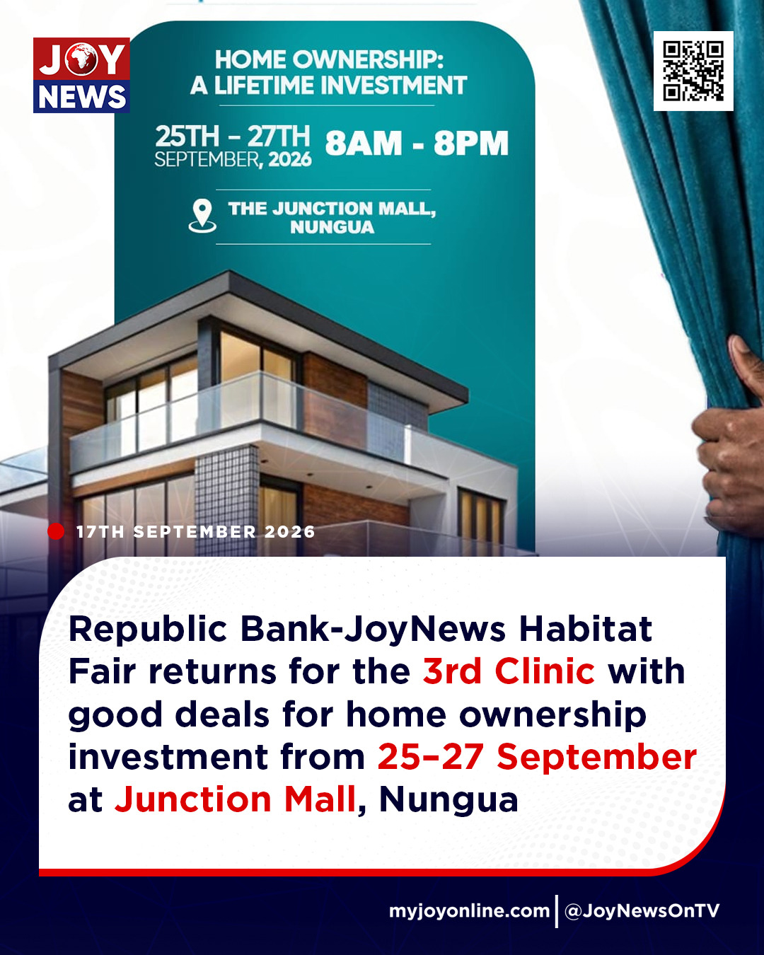 Your next home could be here: 3rd JoyNews Republic Bank Habitat Clinic opens at Junction Mall today