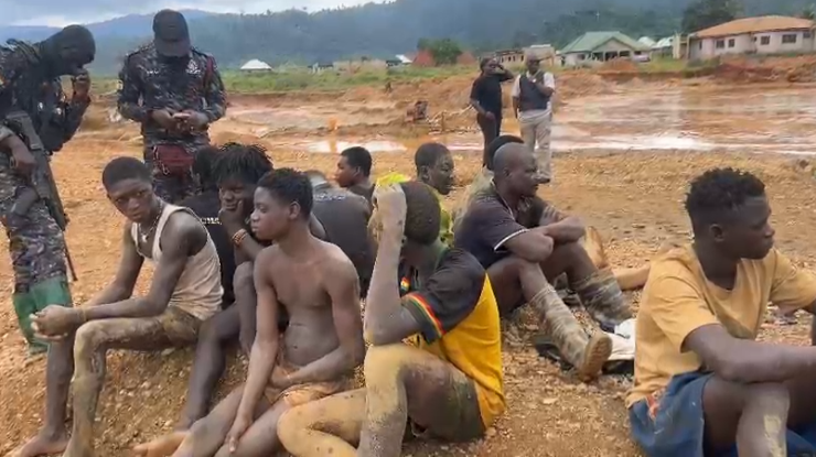 NAIMOS arrests 13 illegal miners in Osino; destroy mining equipment
