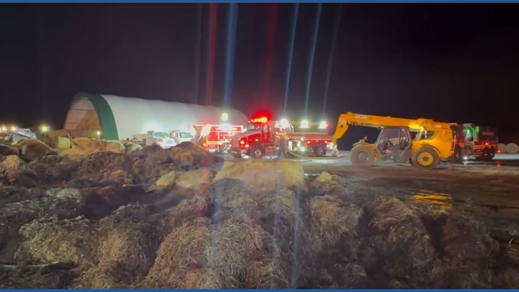 Hay bale fire at Montgomery County farm causes estimated $50K in damage