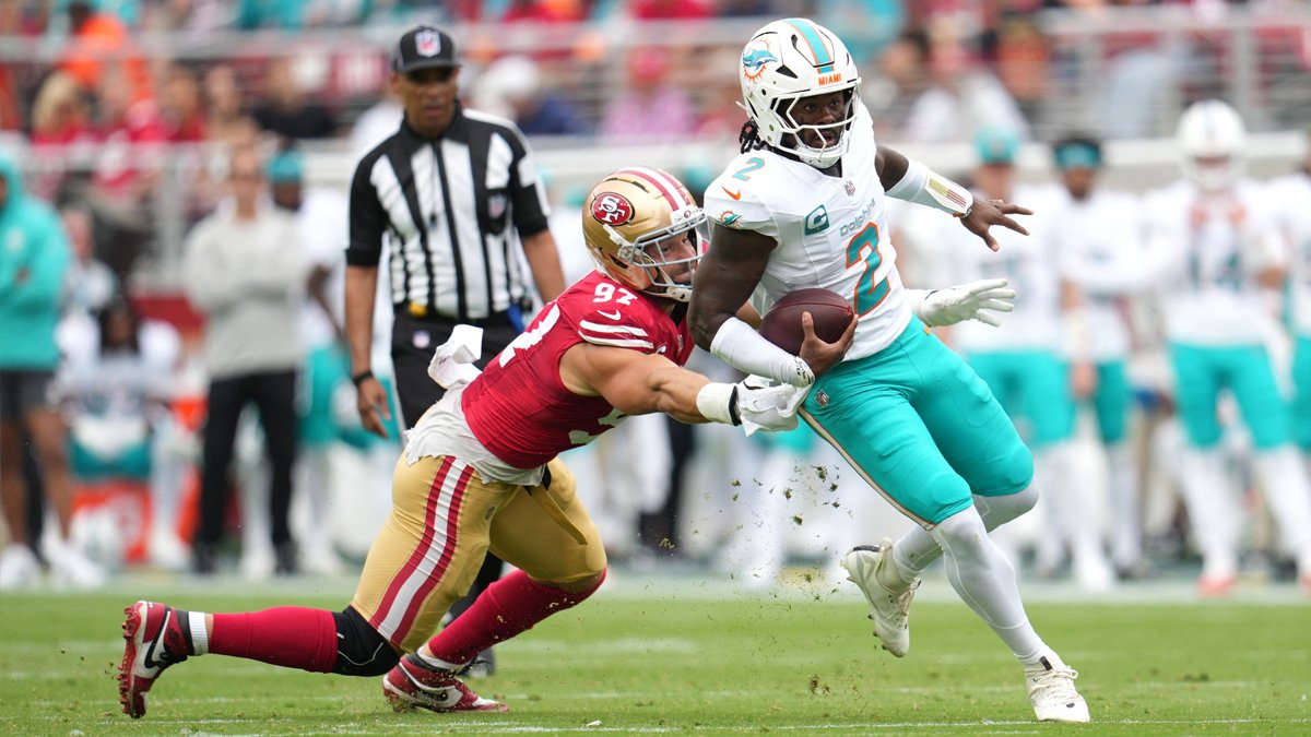 49ers star edge rusher Nick Bosa out ‘few weeks' after pulling calf, per report