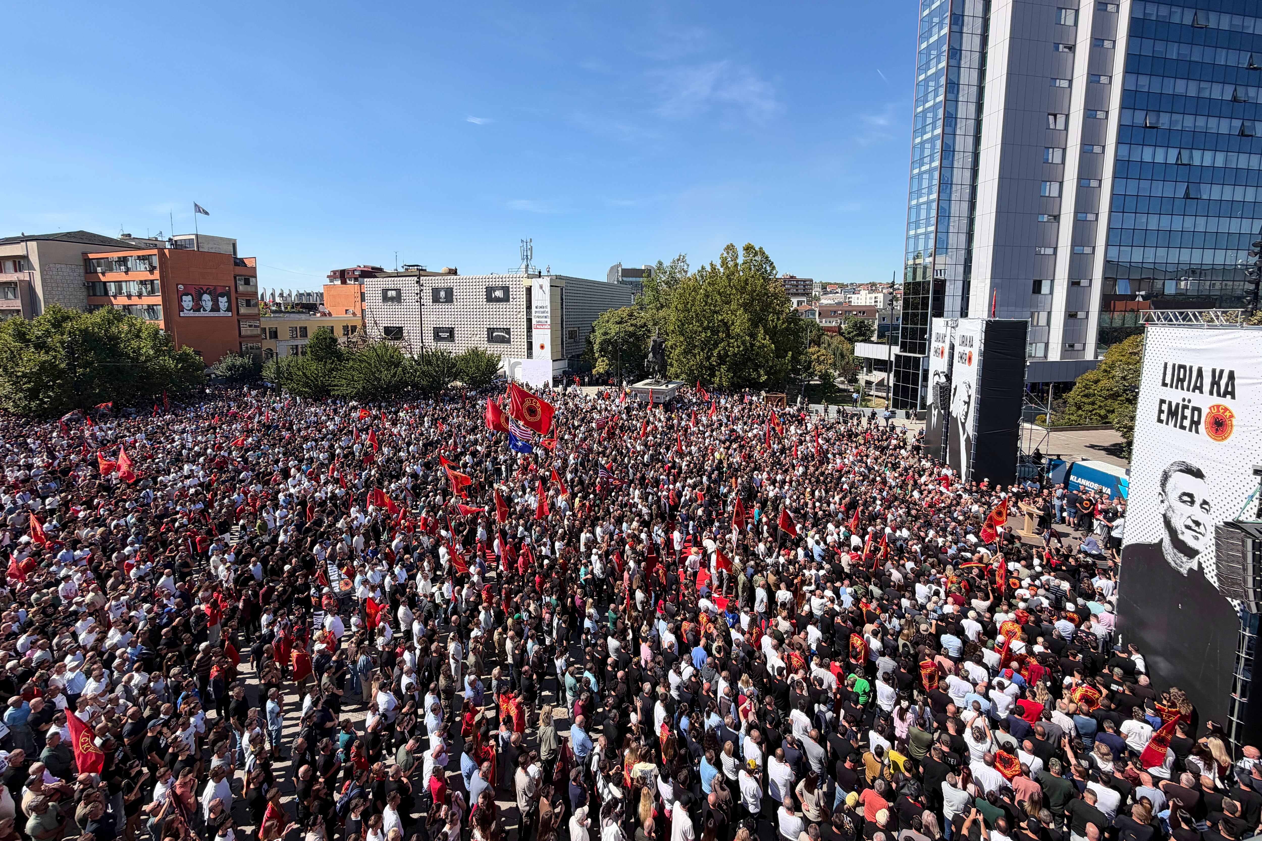 Protests against war crimes verdicts add pressure on Kosovo's government