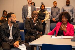 John Legend tours Sharswood, praises neighborhood’s sweeping mixed-income housing transformation
