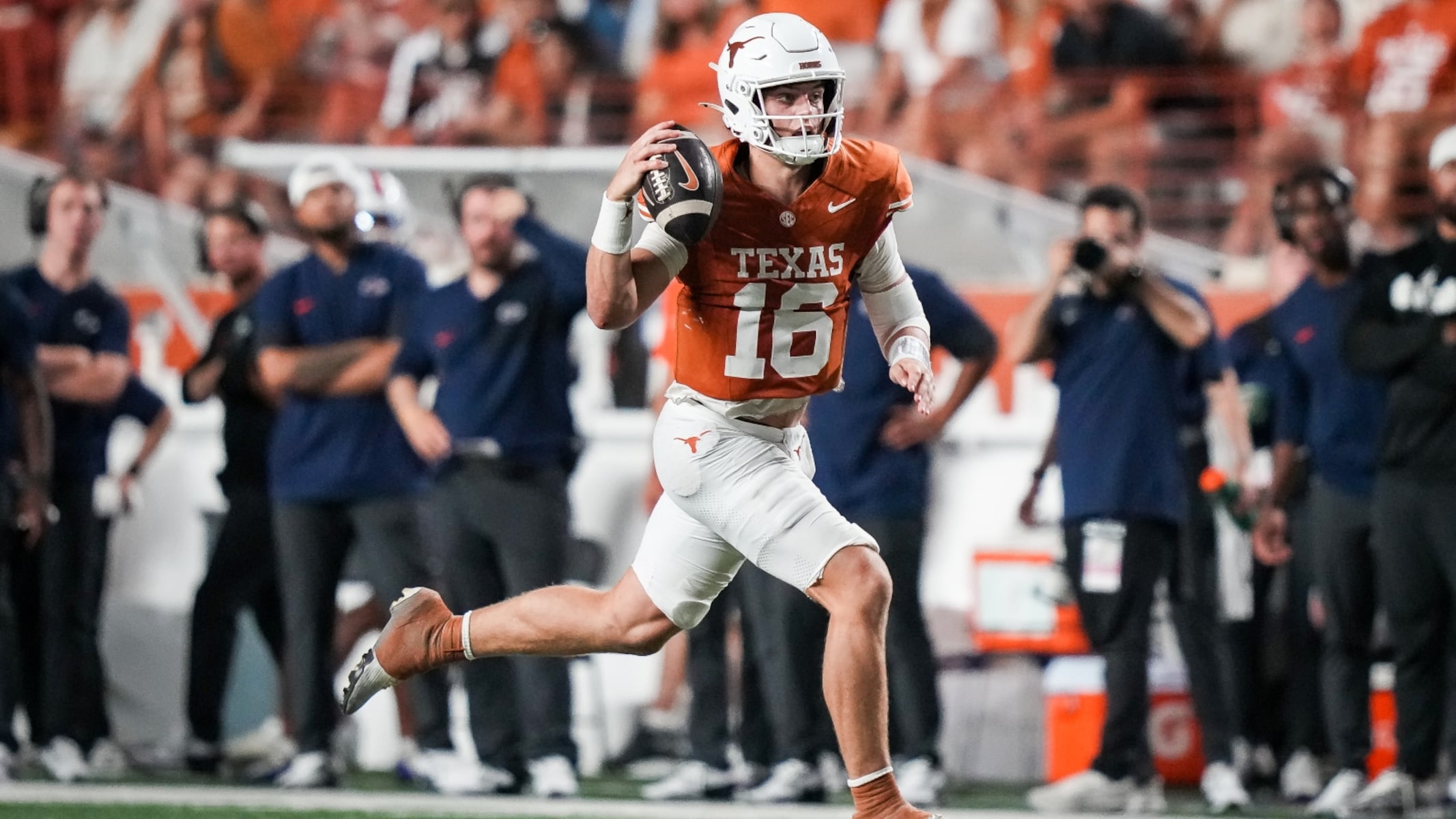 Check out the CFB market movement on Kalshi for No. 1 Texas vs. No. 14 Tennessee tomorrow