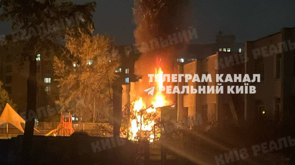 Russian drone crashes into pre-school building in Kyiv's Obolonskyi district