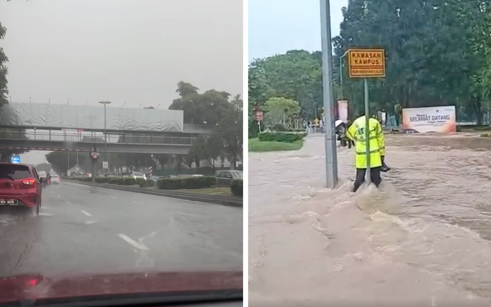 Flash floods in Klang Valley after evening downpour