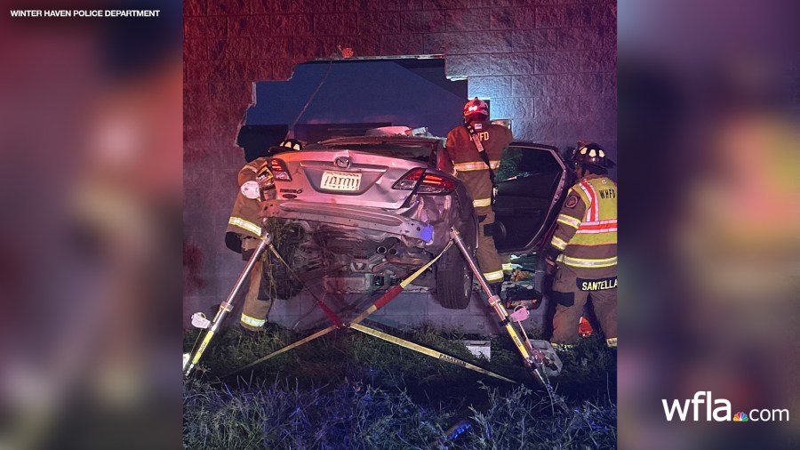 3 hospitalized after car crashes into abandoned Winter Haven building