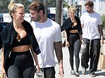 Newlyweds Danny Cipriani and AnnaLynne McCord enjoy a couples workout session as they return to the gym after backlash over their 'tacky' crowdfunded wedding