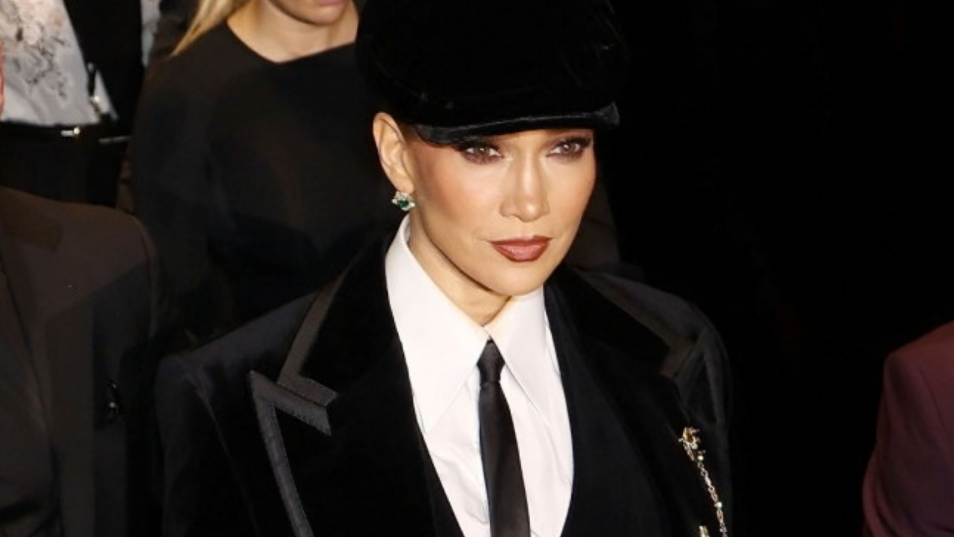 Unrecognisable Jennifer Lopez takes inspiration from The Gentleman’s Maya Jama as she steps out at fashion week