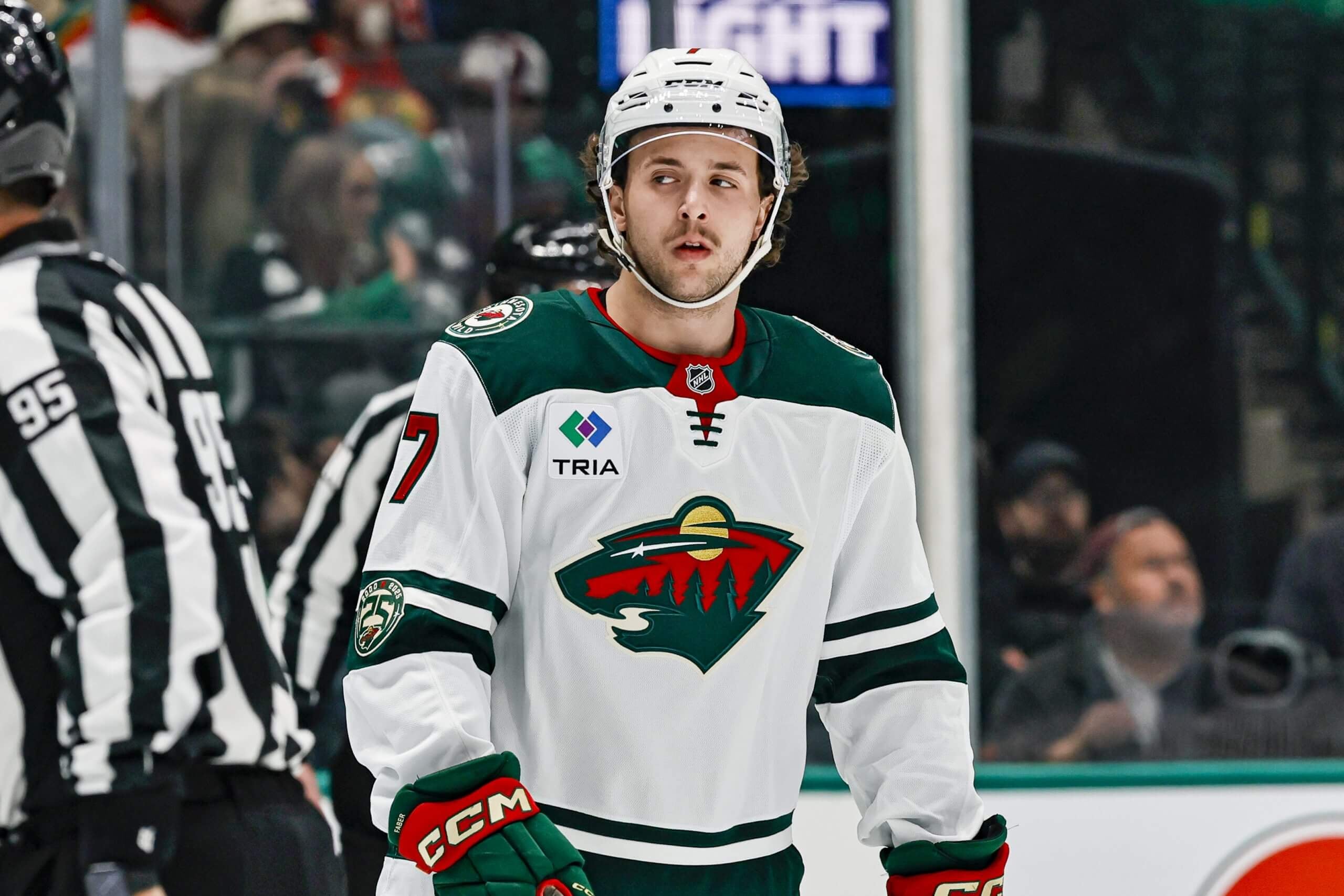 Wild's Brock Faber 'doing well' after taking shot to the head, status for opener unknown