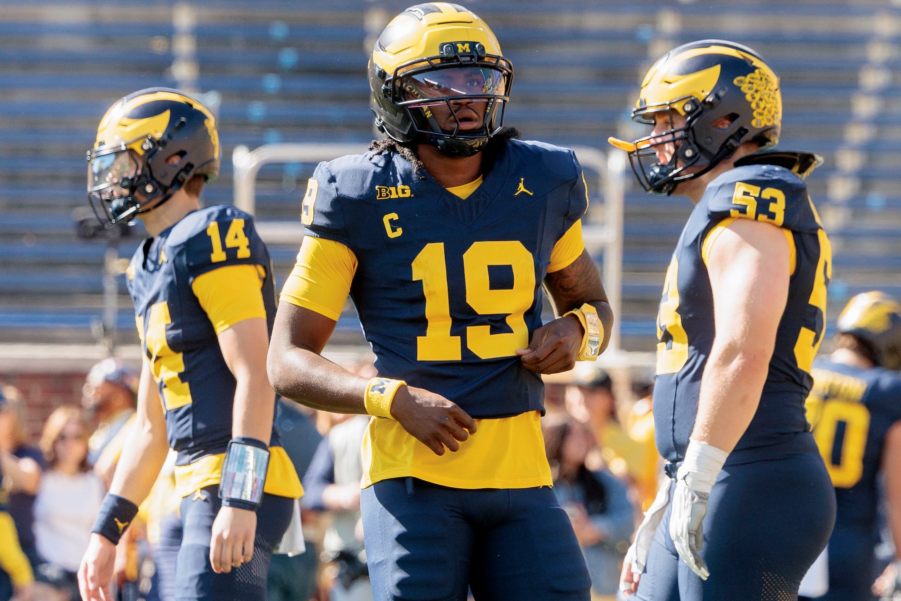 Overheard outside Michigan’s locker room: Stupid penalties and a gut punch