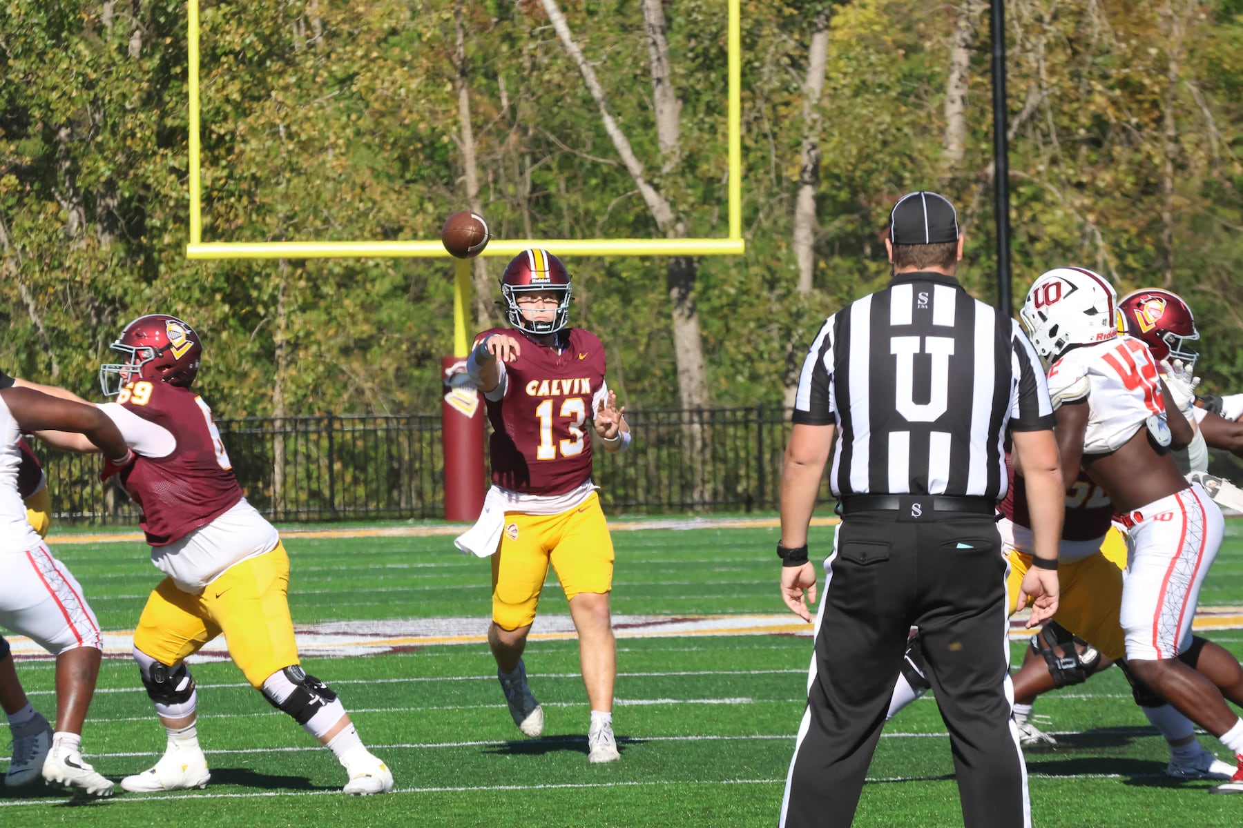 Calvin University debuts new football stadium with record-setting win over Olivet