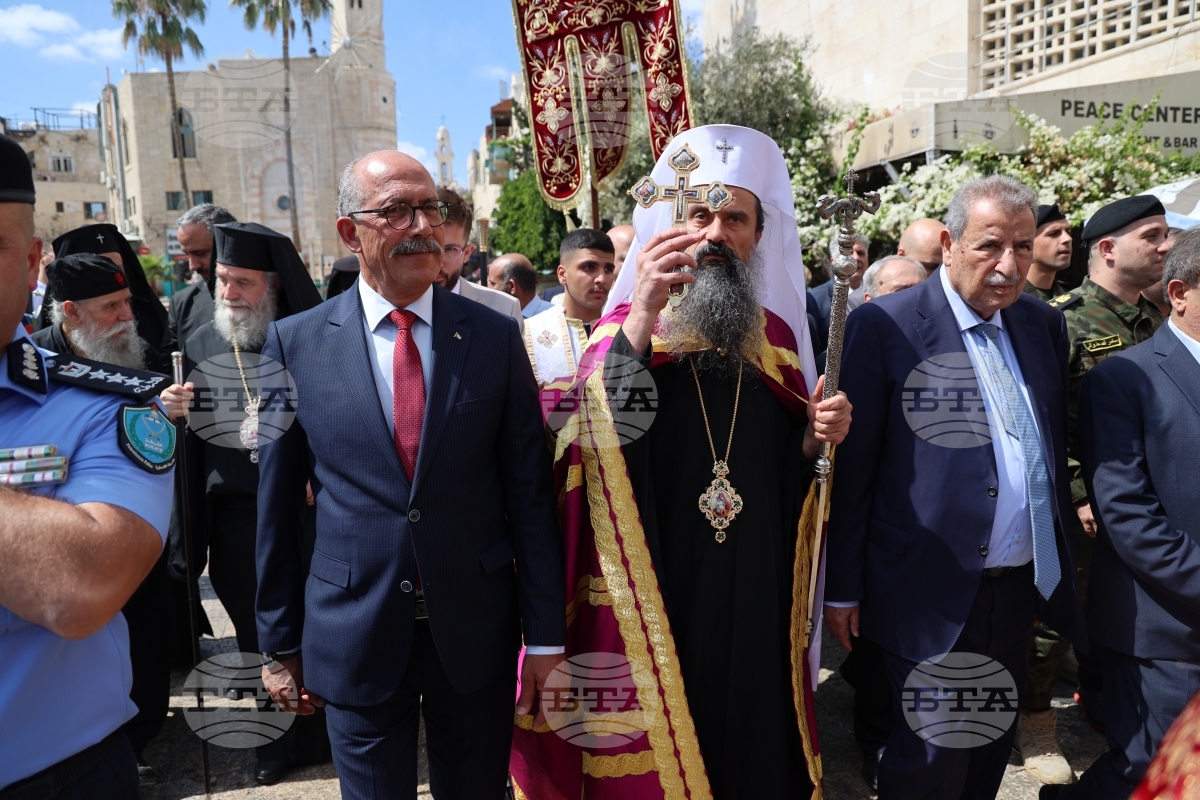 Bulgarian Patriarch Welcomed in Bethlehem with Ceremonial Service