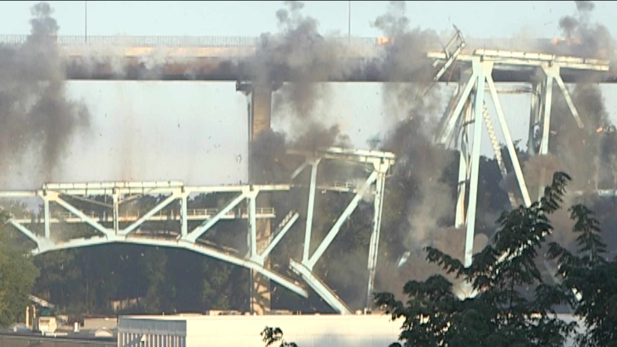 See multiple views of the Route 8 bridge demolition (video)