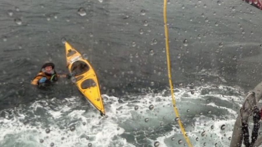 San Juan Islands Rescue: Coast Guard crews save man after his kayak overturns