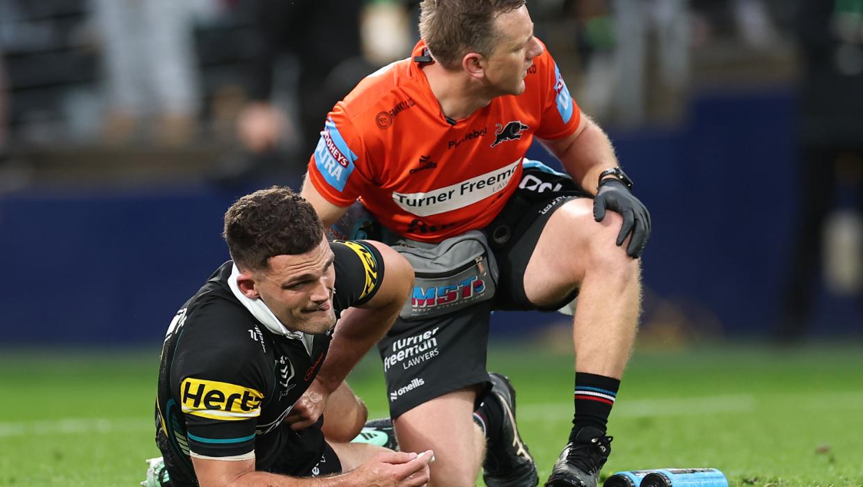 Ivan Cleary reveals emotional halftime struggle after son Nathan’s horror injury