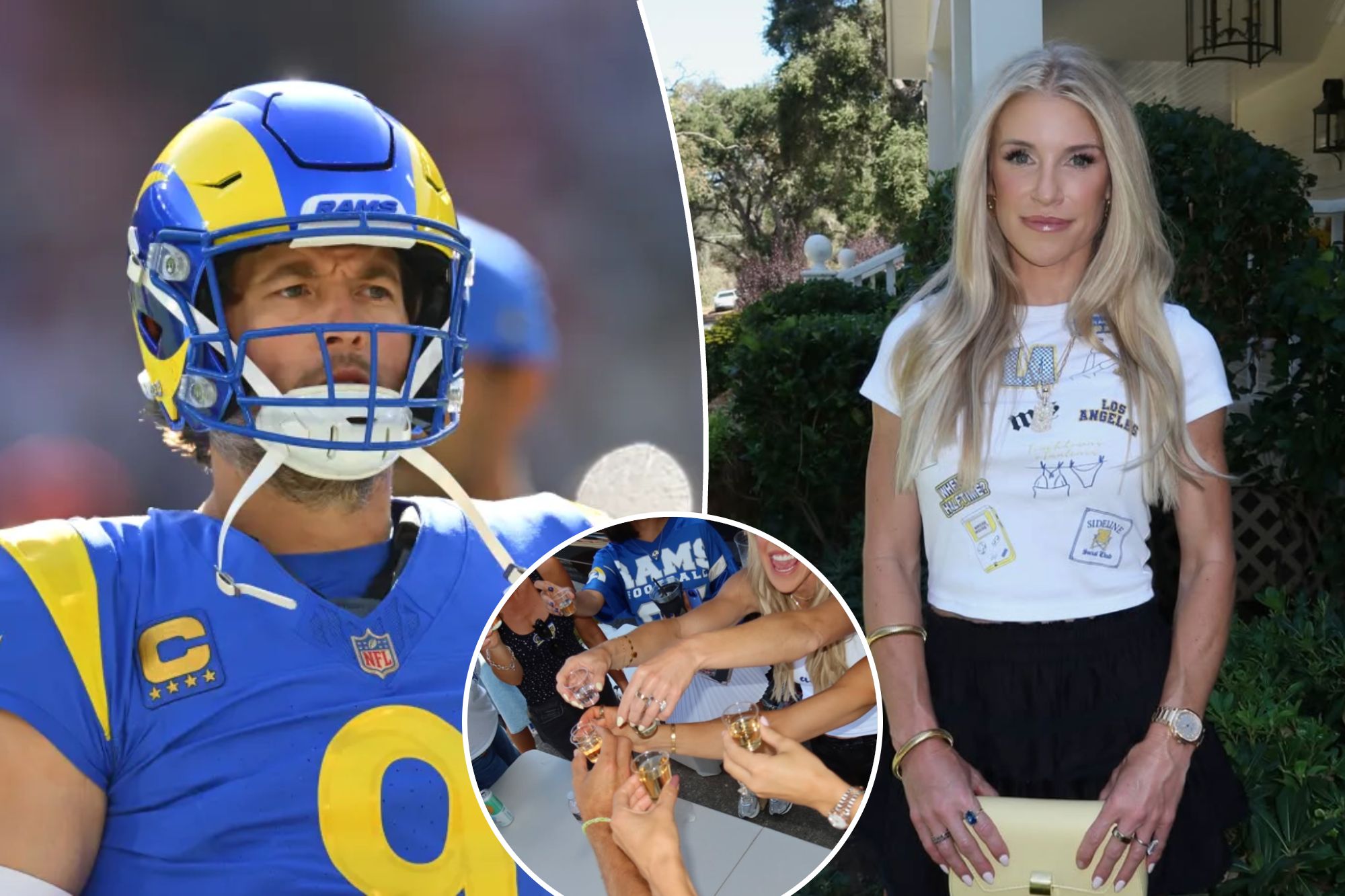 Matthew Stafford’s wife Kelly gets rowdy with pregame shot before Rams game
