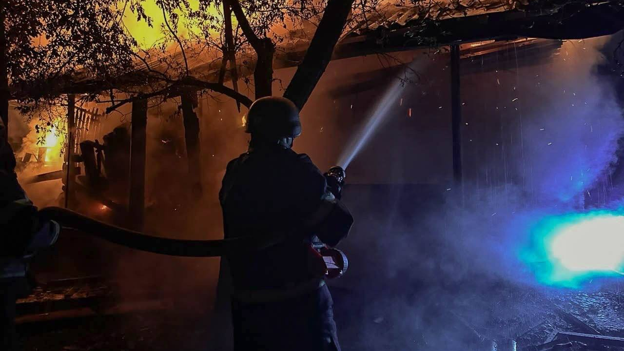 Russian drones attack Kyiv: petrol station and café hit