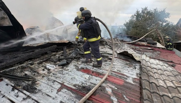 Russians strike firefighters with drone while they extinguish fire in Sloviansk