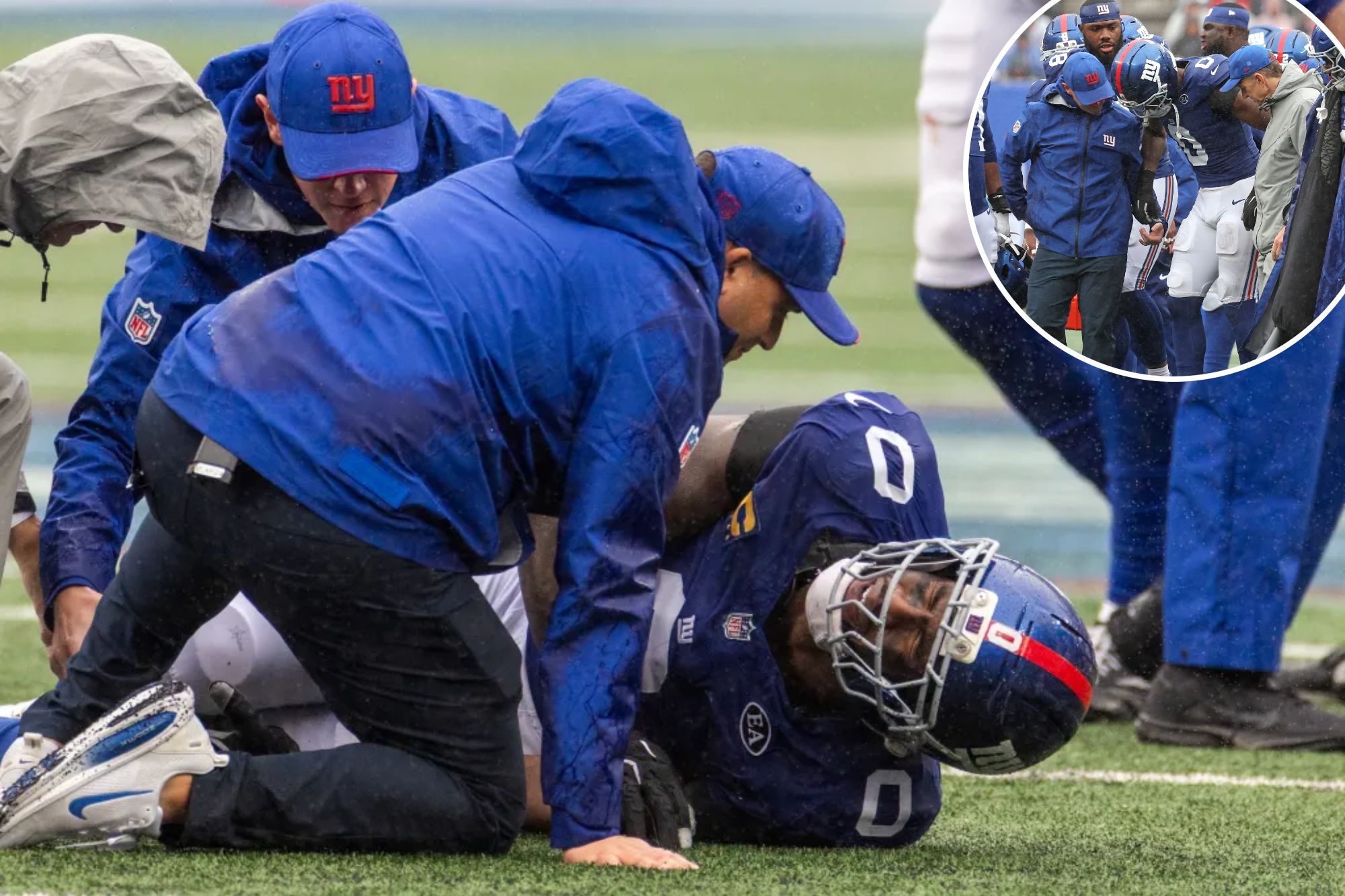 Brian Burns feared to have suffered torn ACL in yet another massive Giants crusher