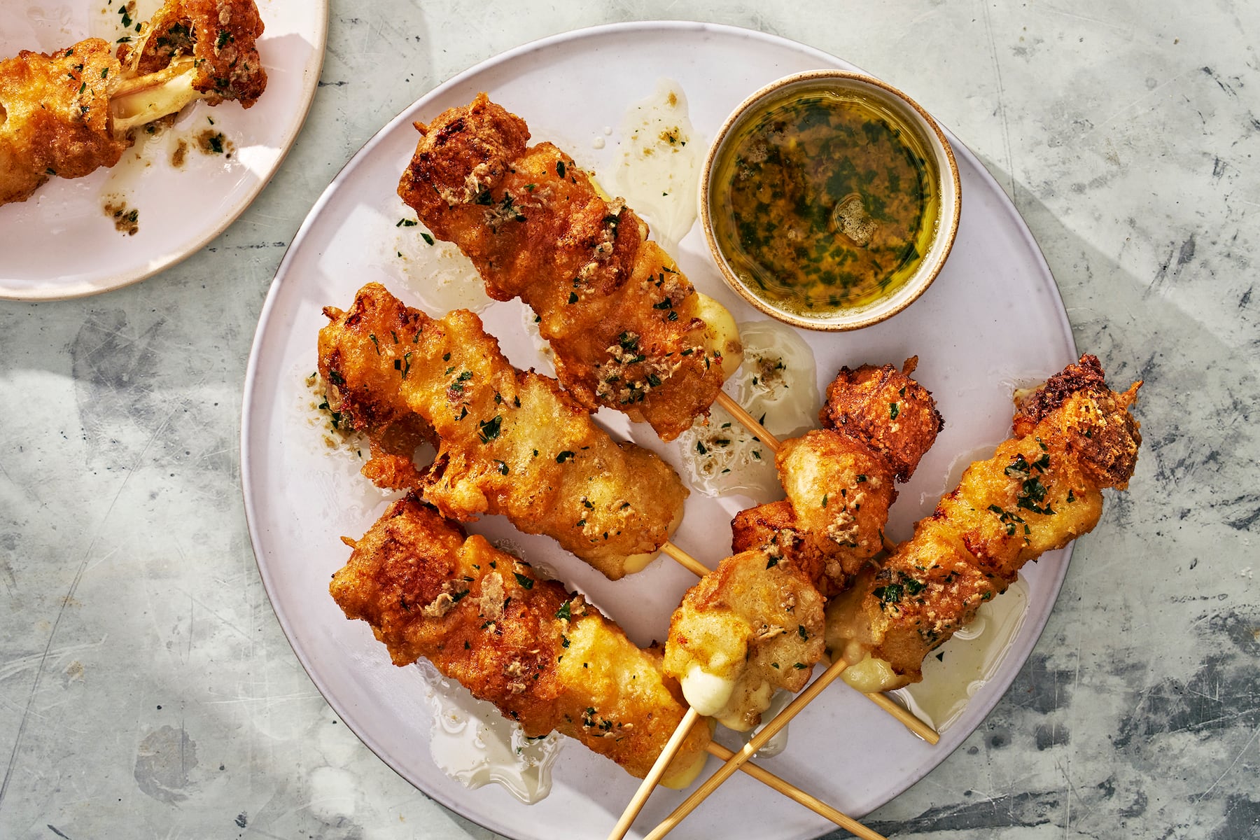 Extra-crispy fried mozzarella