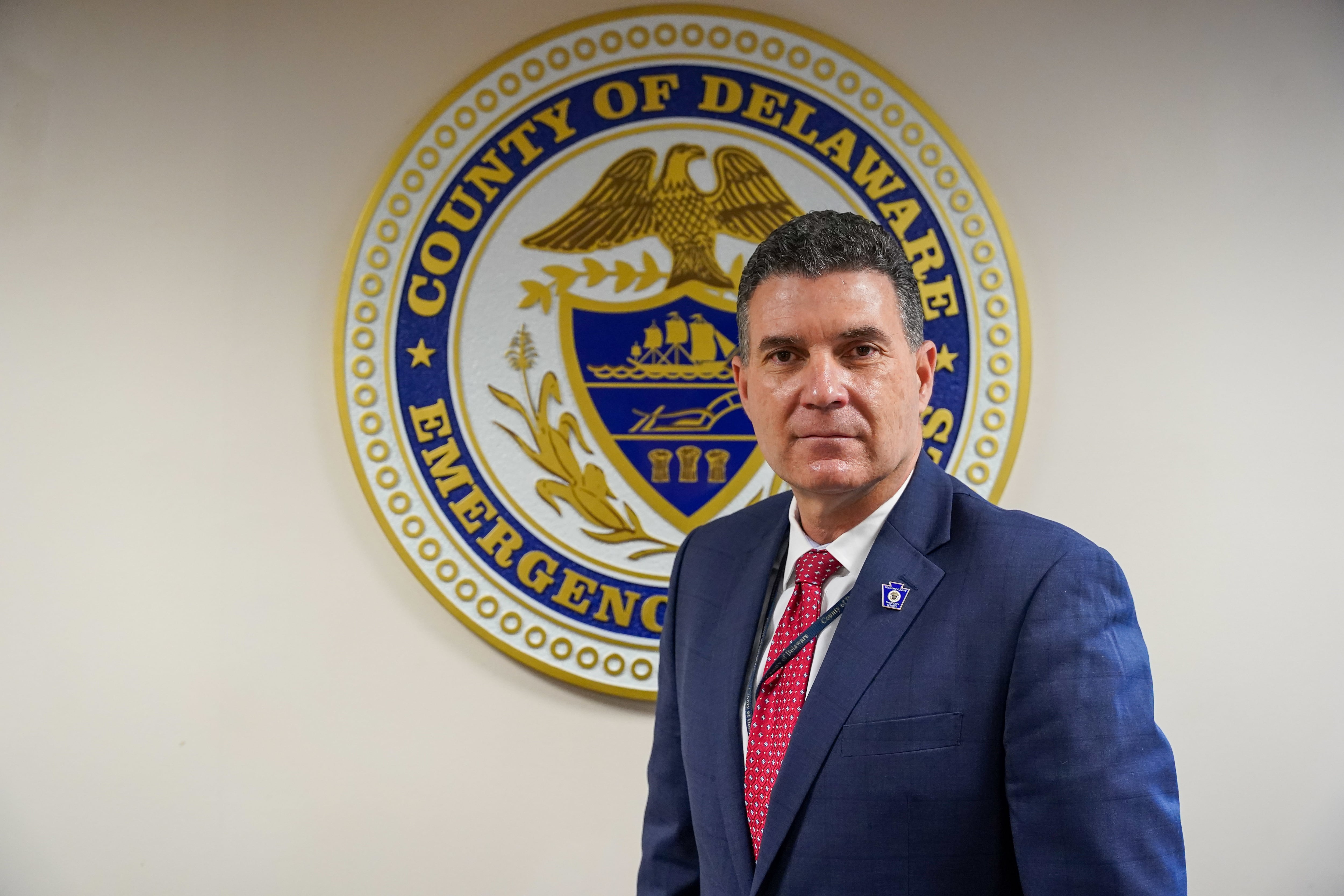 An ex-Delco official is on trial for sexually harassing two of his female subordinates
