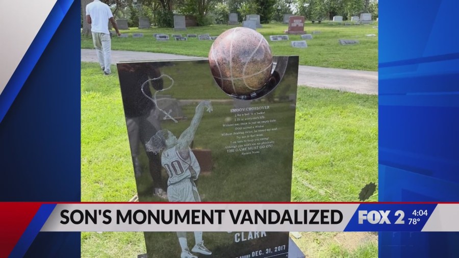 Mother seeks justice after son's cemetery monument vandalized