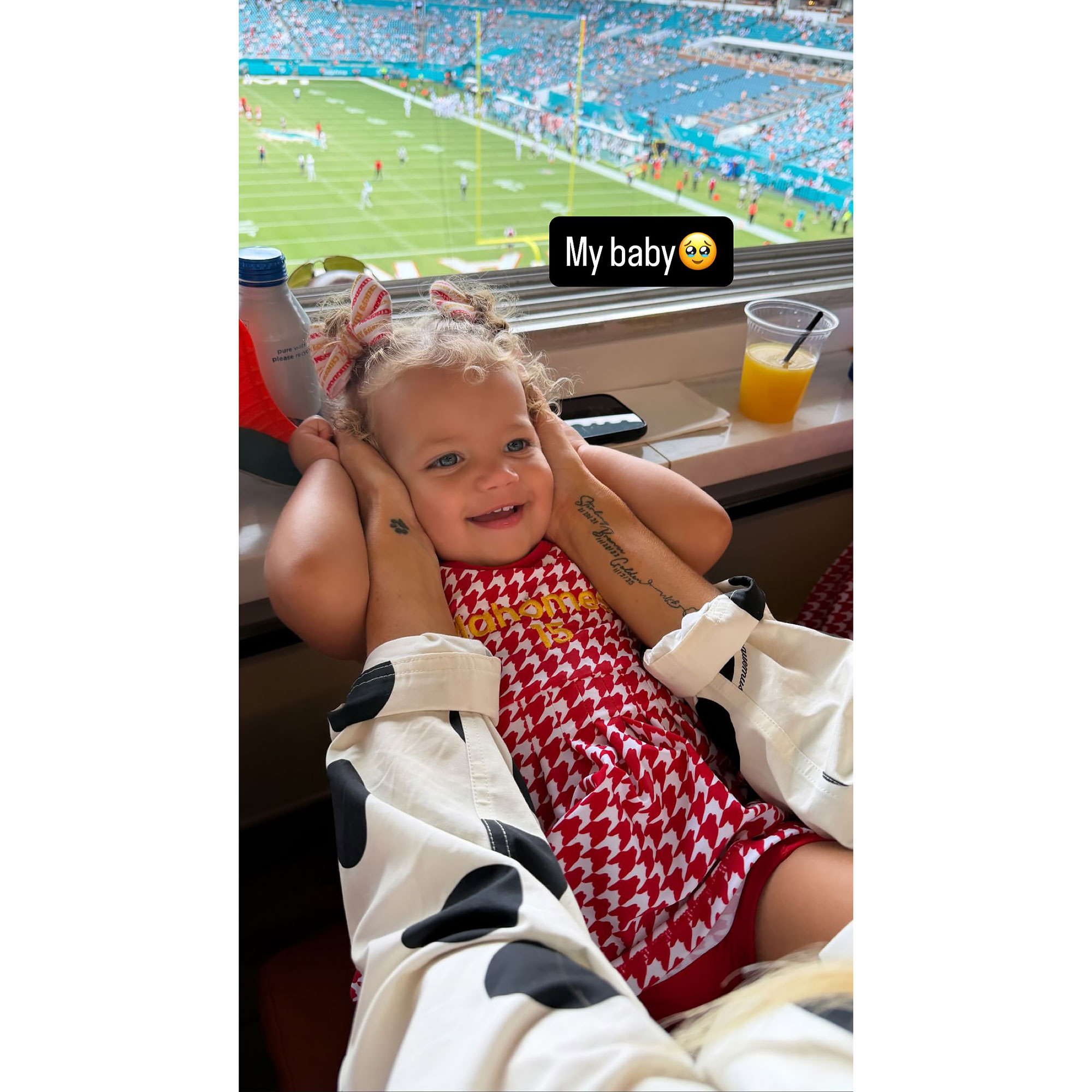 Brittany Mahomes Shows Tattoo Featuring Kids' Names, Birthdays at Chiefs Game