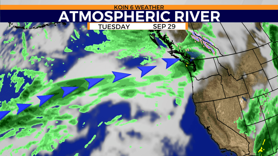 Atmospheric river followed by early October heat return to northern parts of PNW