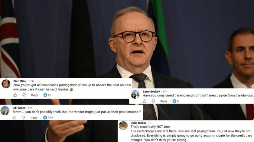 Tapped out: Albanese social media post celebrating surcharge ban stokes backlash
