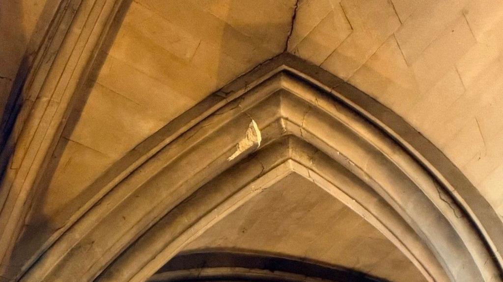 Part of cathedral closed after ceiling damaged