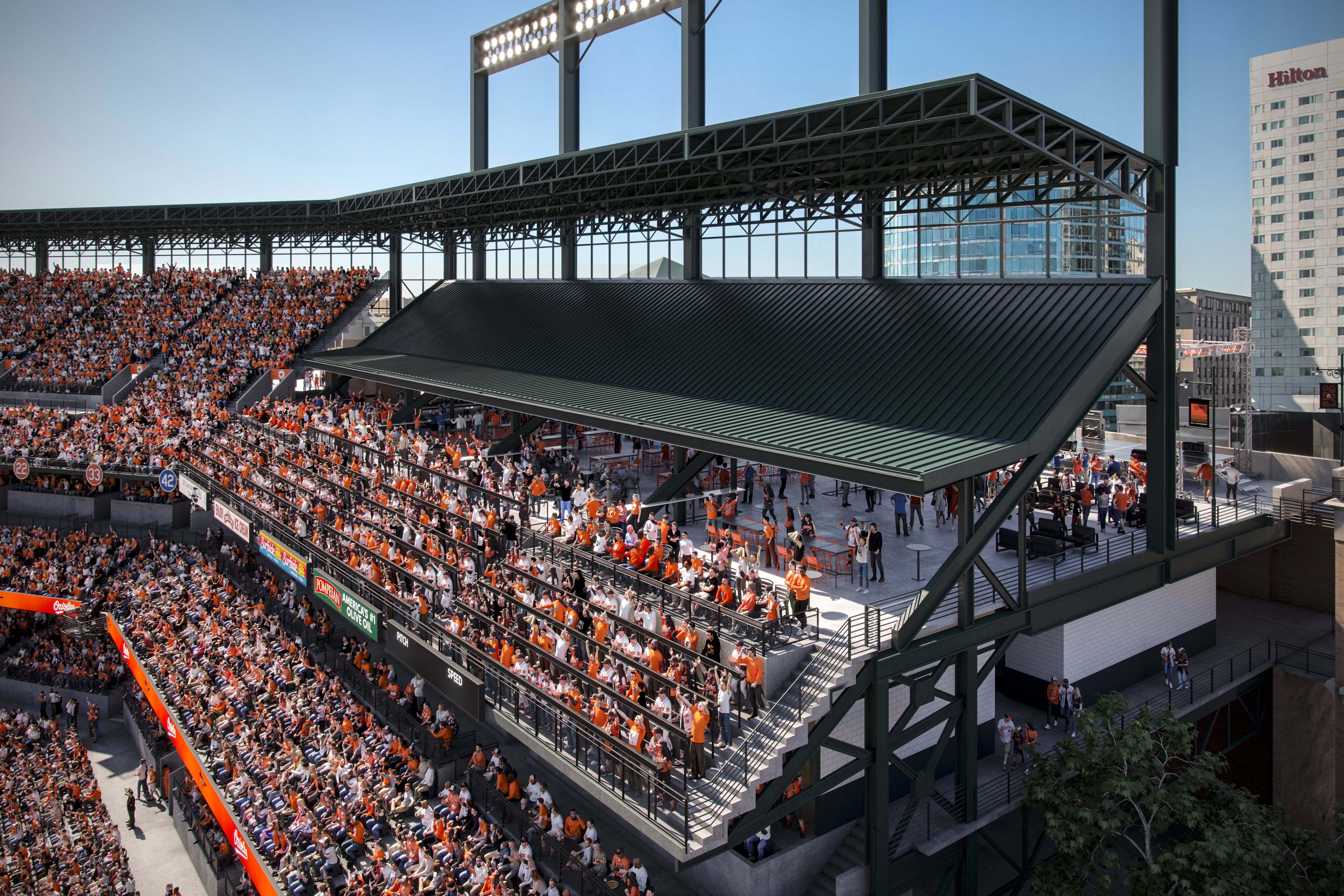 Oriole Park’s left field upper deck to be converted into social space