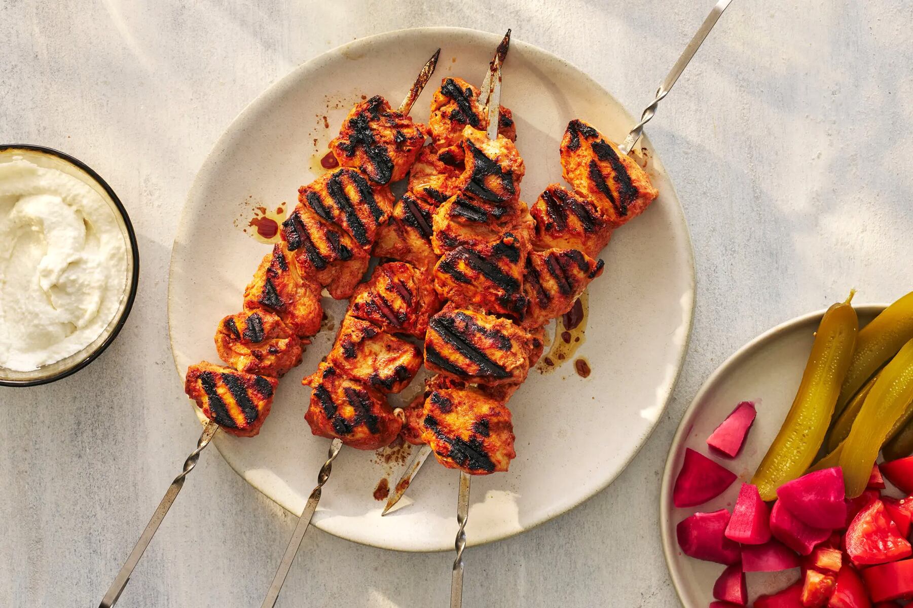 Shish tawook (yogurt-marinated chicken kebabs)