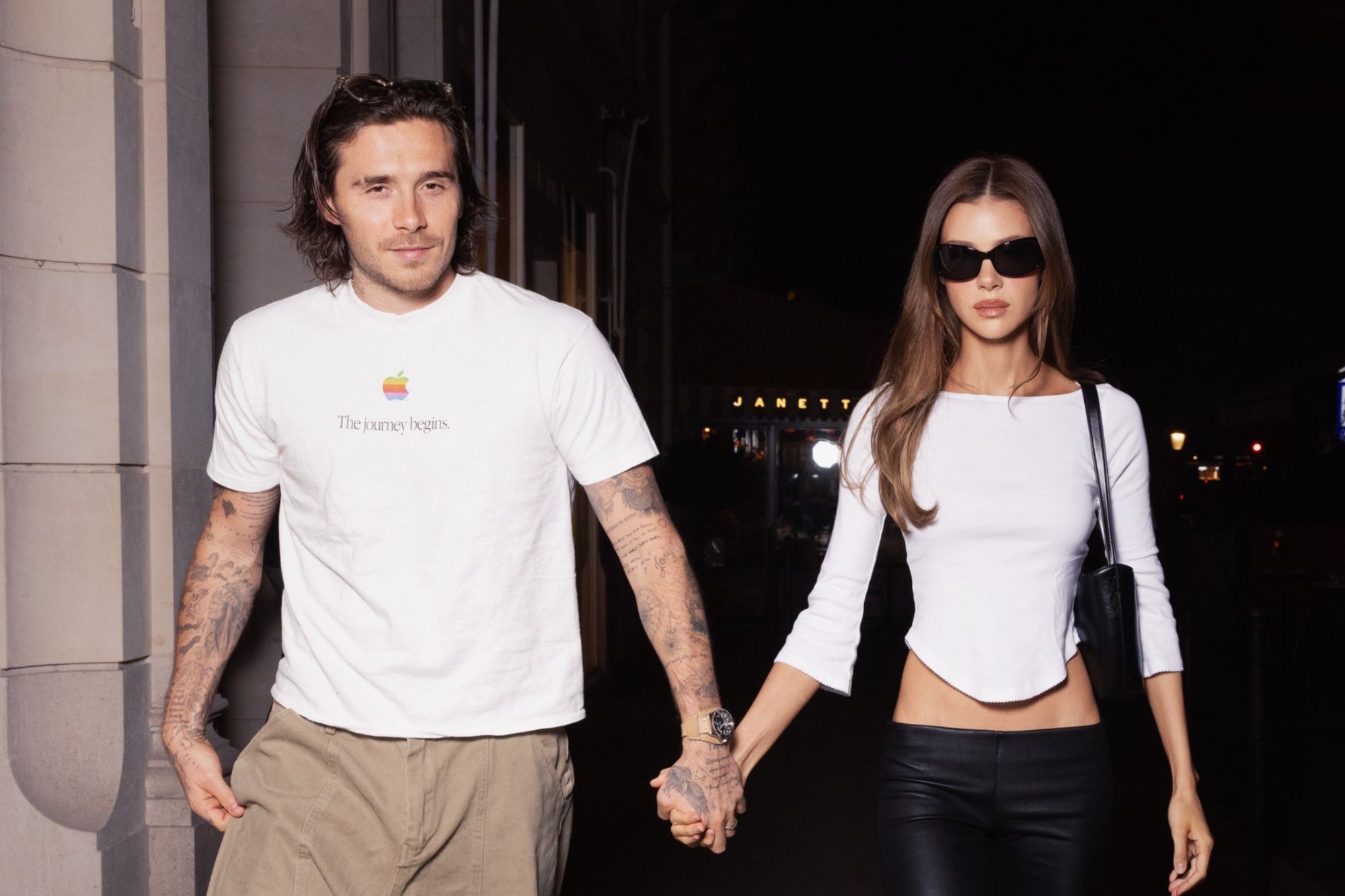 Brooklyn Beckham & wife Nicola risk run-in with David and Victoria as they fly into Paris ahead of mum’s fashion show
