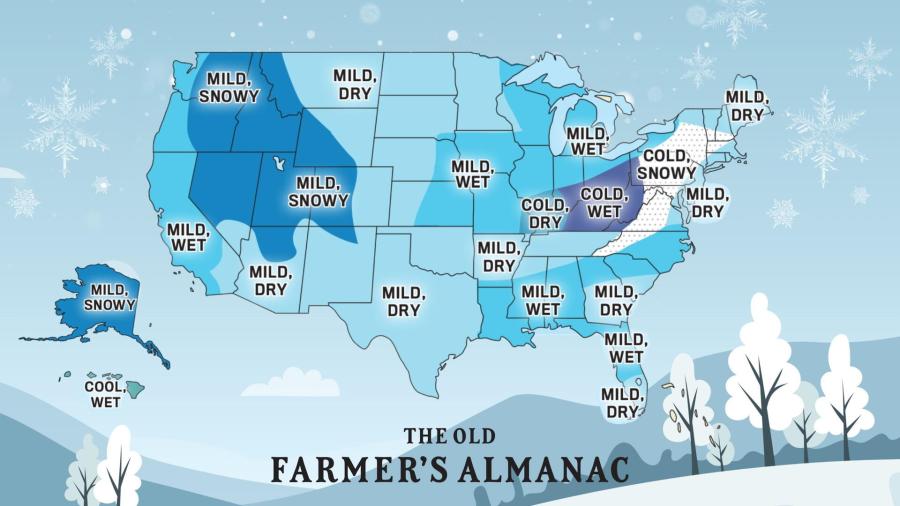 Here's the Old Farmer's Almanac winter weather prediction for the Kansas City metro