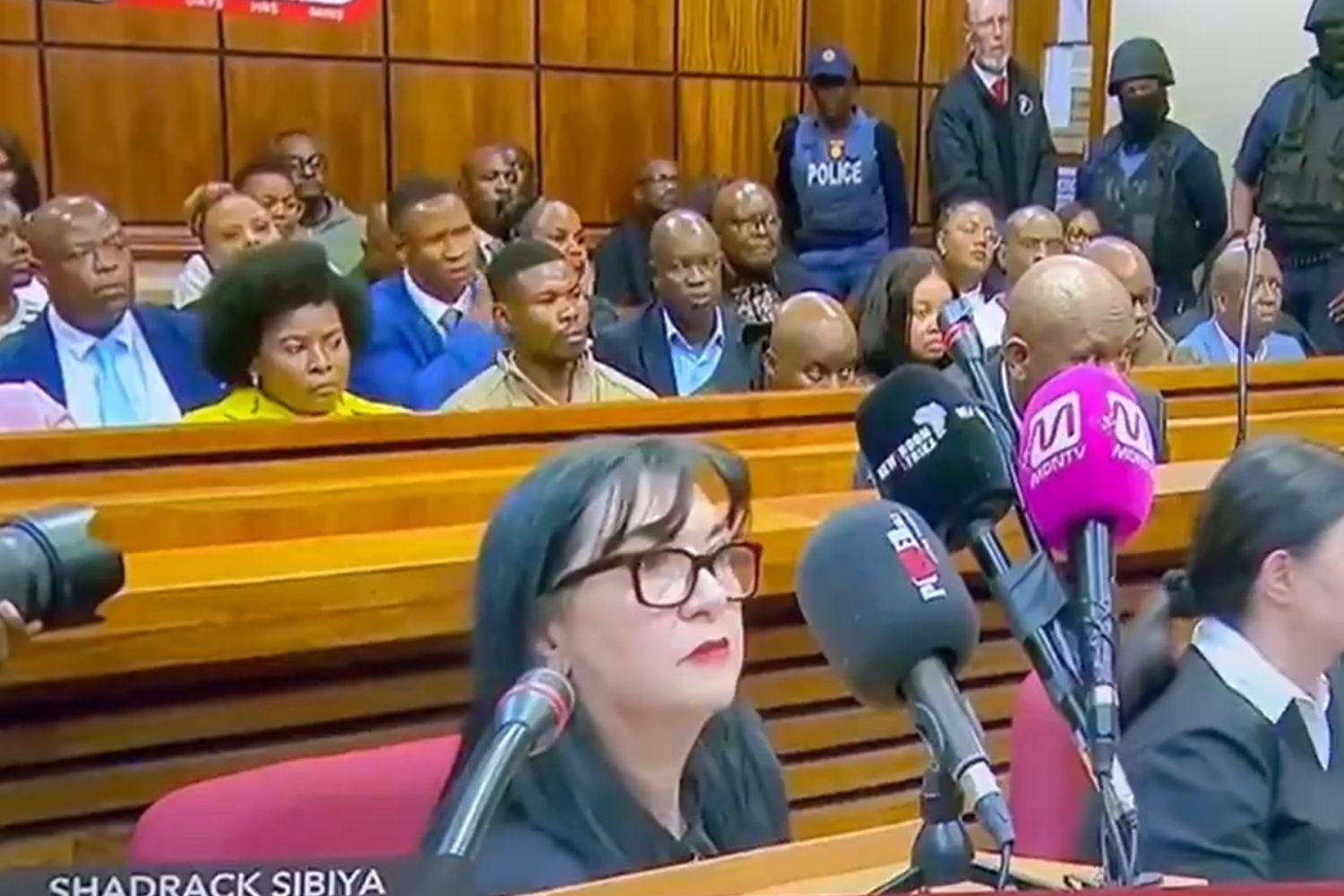 Saps explains throat-slicing gesture seen in Shadrack Sibiya court video