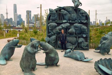 ‘Humour makes us Cree, makes us human’: Kent Monkman’s first public sculpture is a condominium for beavers on Toronto’s waterfront