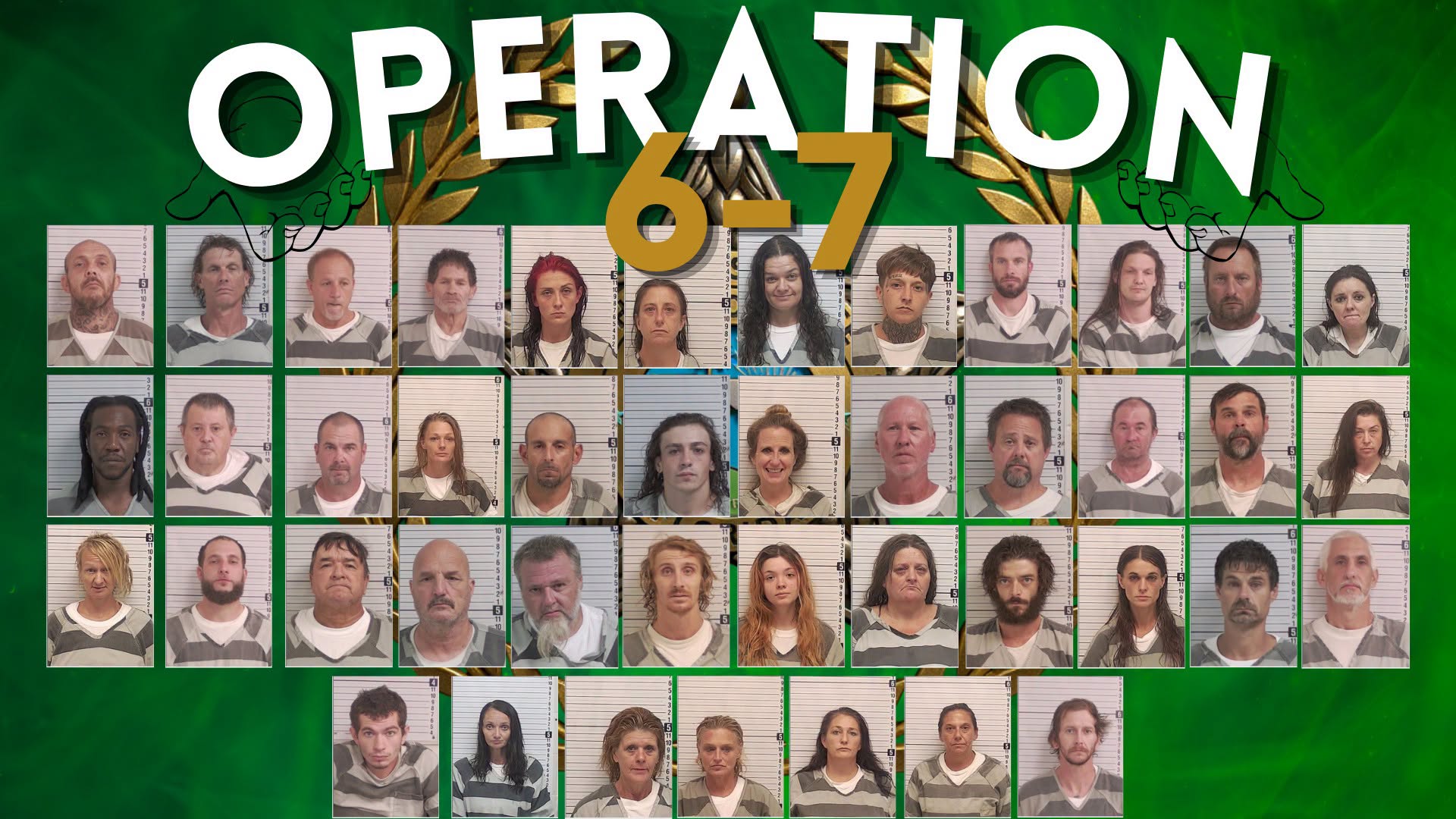 'Operation 6-7' leads to 44 arrests, 50 felony charges: BCSO