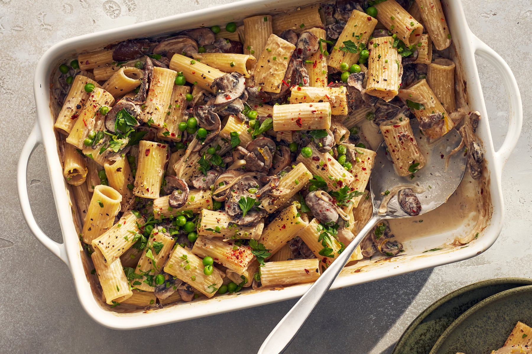 Baked mushroom marsala pasta