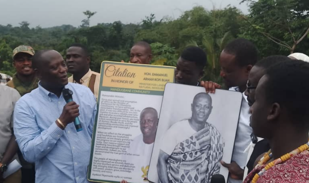 Armah-Kofi Buah honoured for developmental initiatives in Aiyinasi-North