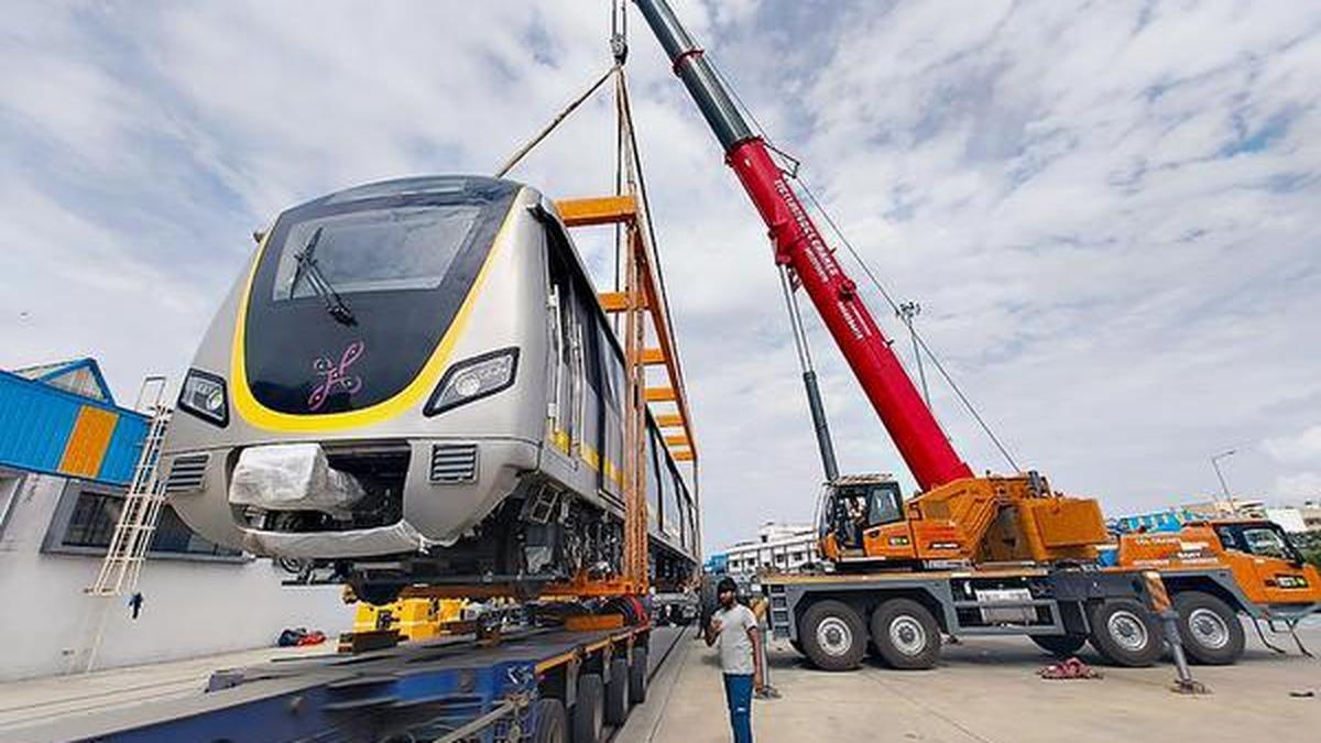 Final trainset arrives for Bengaluru metro’s Yellow Line; set to boost service frequency