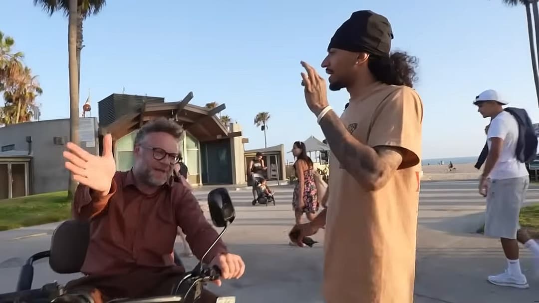 Seth Rogen blasts YouTuber after interrupting him filming with Jonah Hill