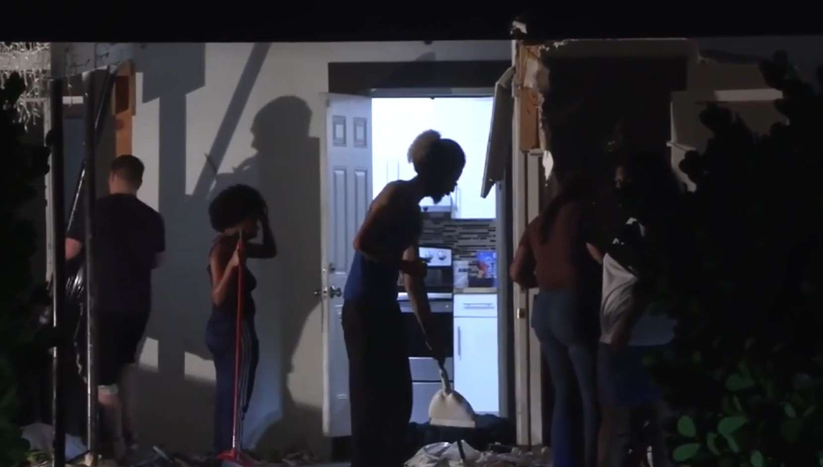 1 hospitalized after car crashes into carport attached to Sunrise home, leaving large hole