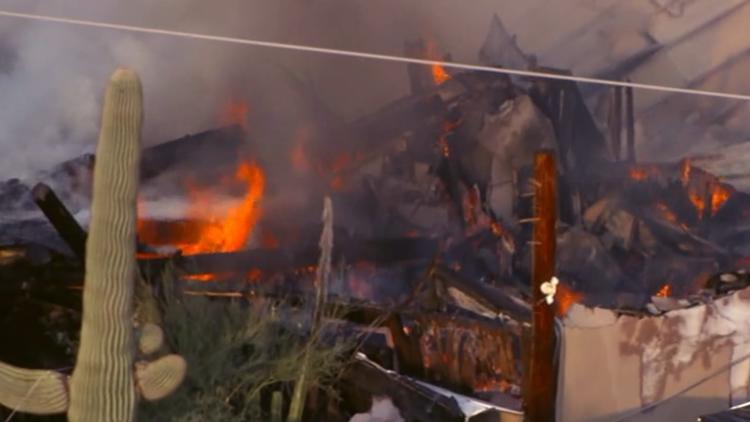 Firefighters battle destructive fire near New River