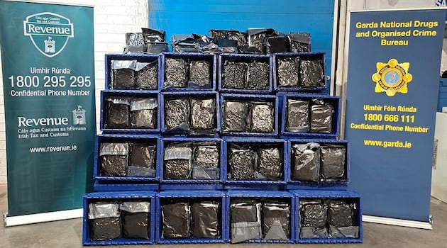Narcotics with combined value of €11.5m seized at Dublin Port over weekend