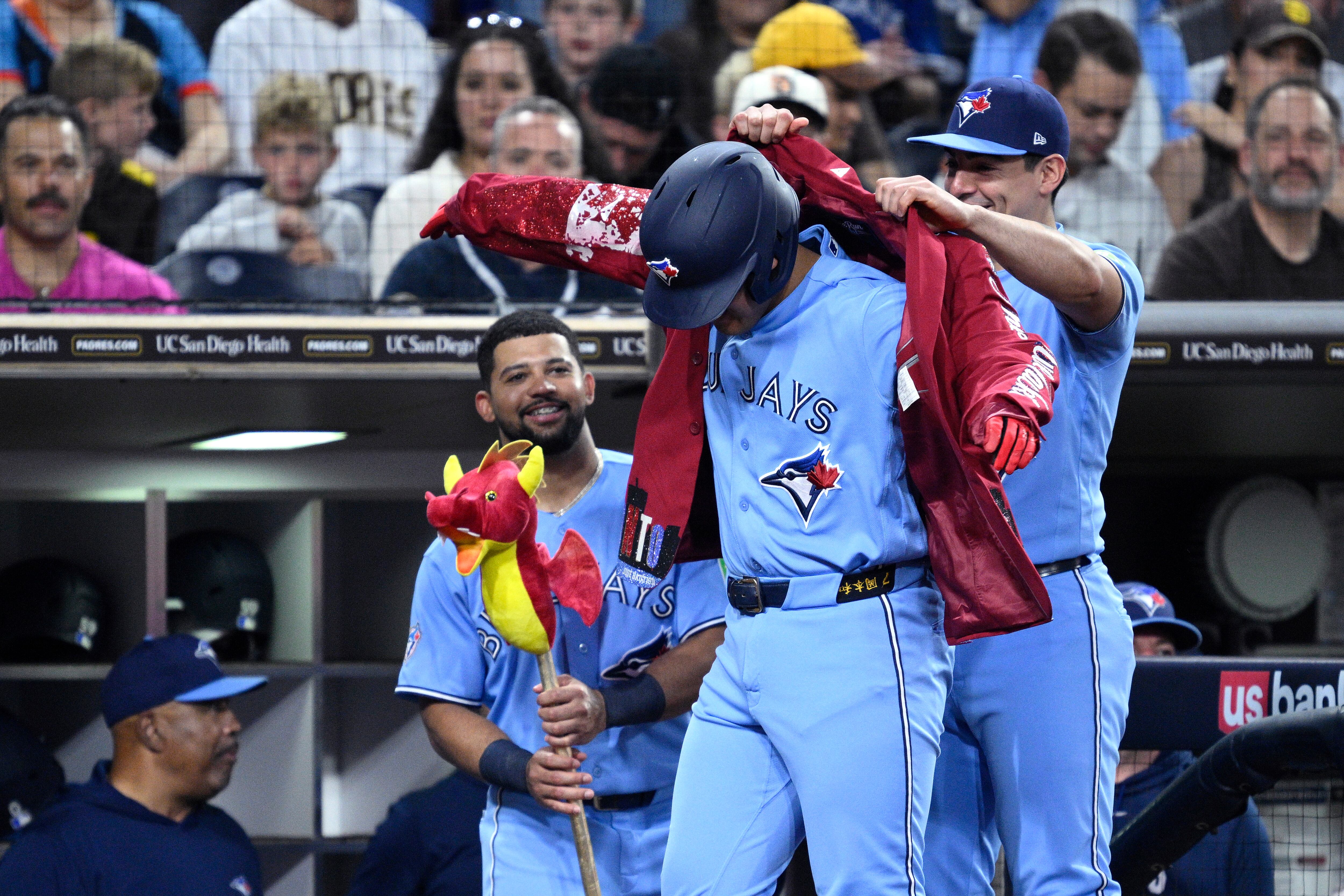 Plush dragon flies off shelves after appearing in Jays homer celebration