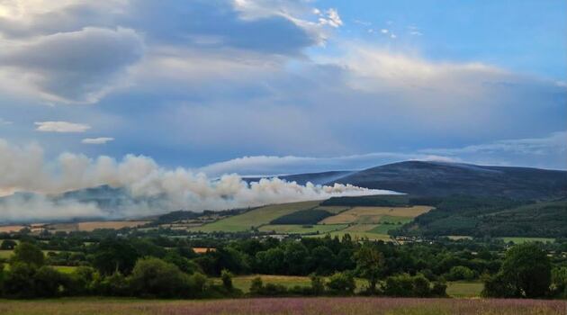 Wildfire reignites on Slievenamon after being brought under control last night