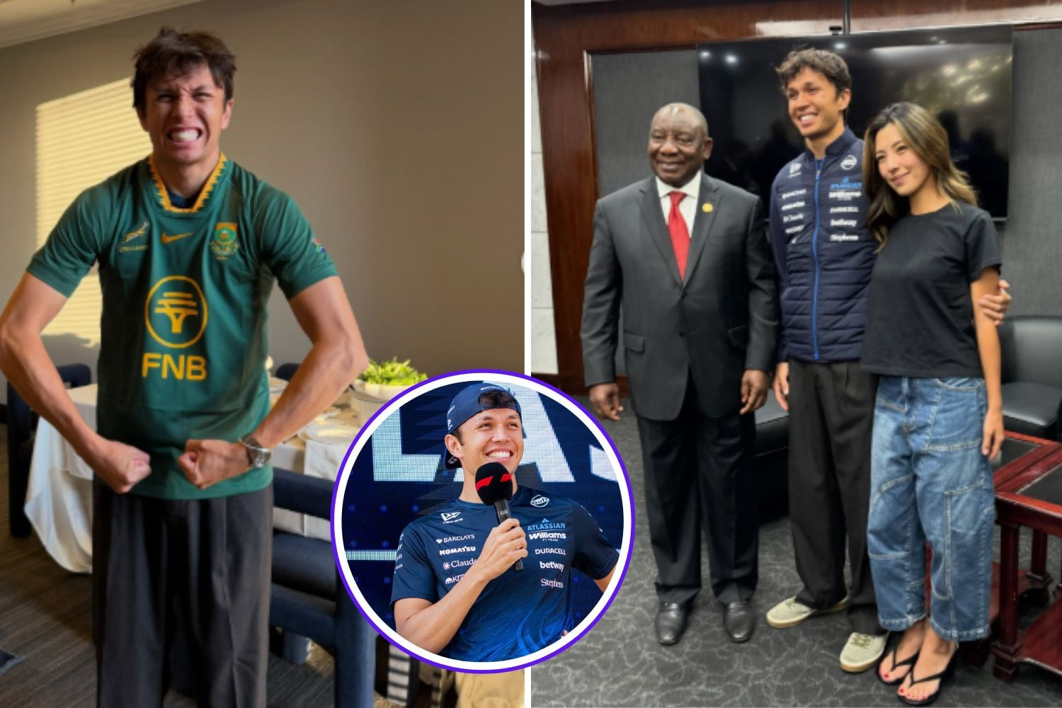 ‘It’s a really weird story’: F1 star Alex Albon talks living next door to President Ramaphosa