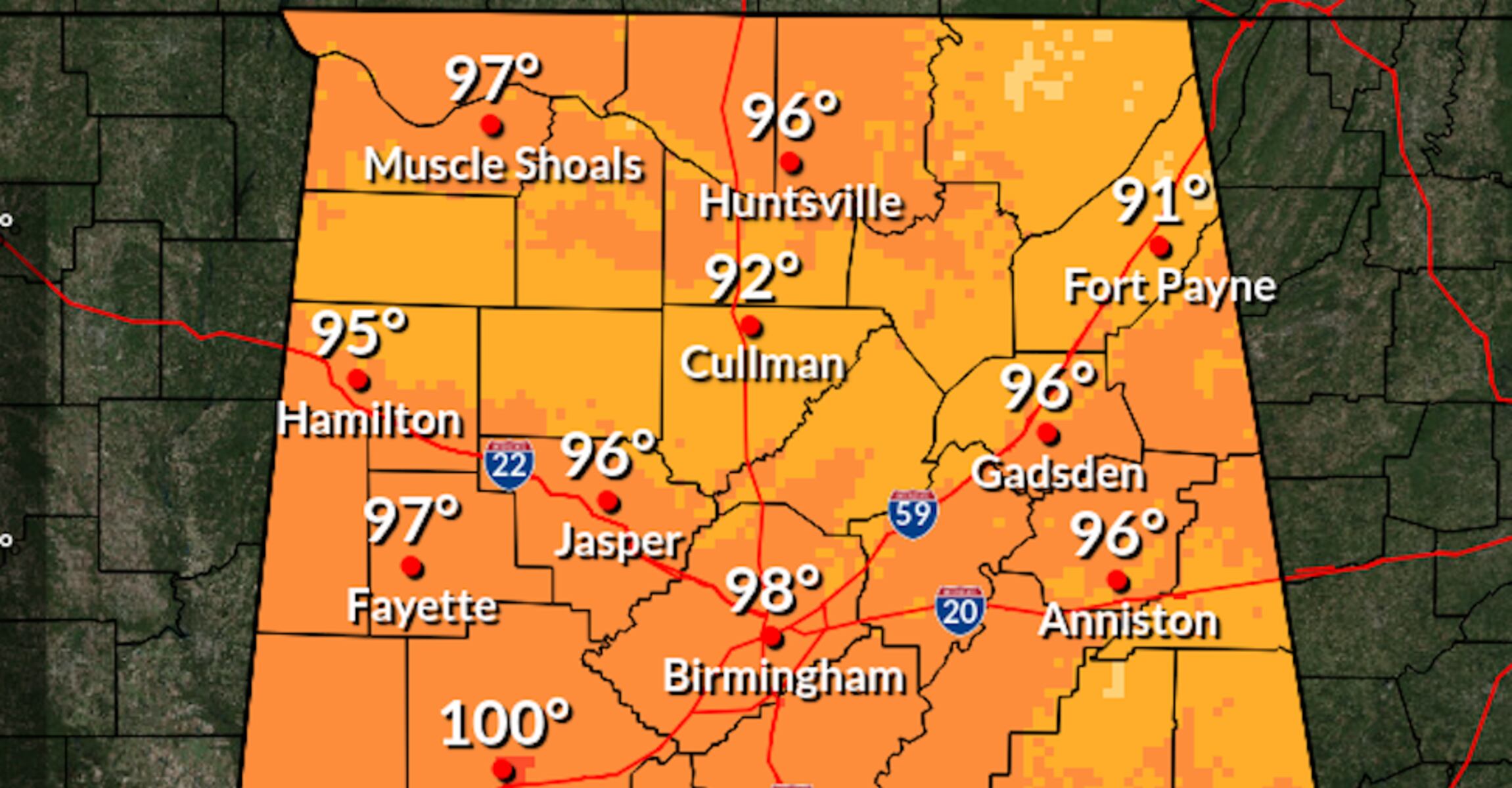 Today could be the hottest day of 2026 for Alabama