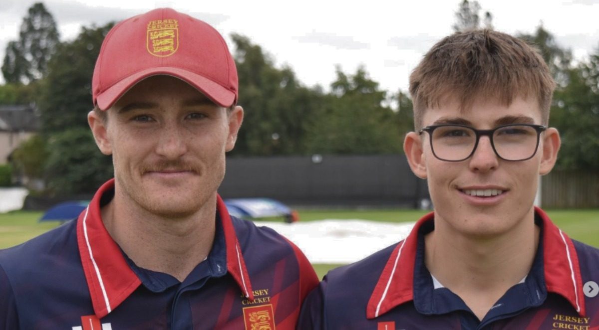 Brother of England hopeful smashes former county spinner for six sixes in an over to complete club cricket double-hundred