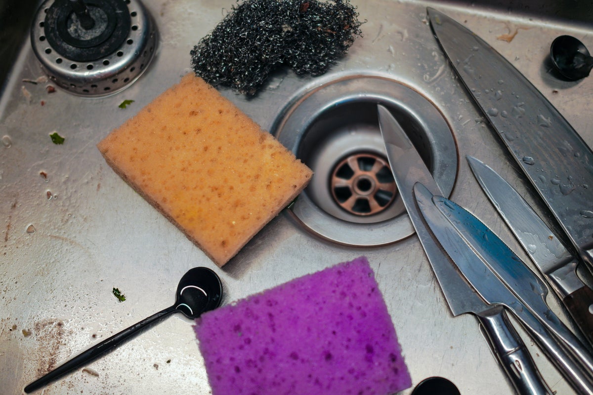 How often you should be replacing your kitchen sponge, according to a microbiologist